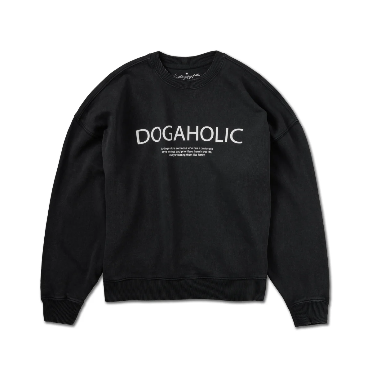 Oversize Sweater  „DOGAHOLIC“ Vintage