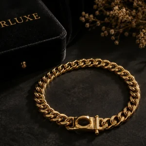 Hundehalsband Tierluxe Gold Kette