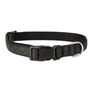 Halsband Schwarz Aus Nylon Längenverstellbar Im Rautendesign